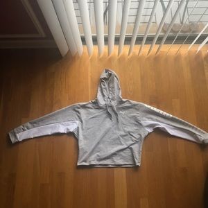 Cropped gray puma hoodie